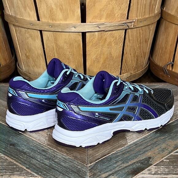 Asics Gel-Contend 2 Gray Purple Green Running Shoes Womens Size 7.5 EU 39 - Picture 5 of 11